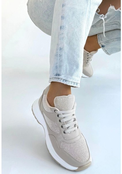 Slar Bej Cilt Bağcıklı Spor Ayakkabı fiyatları