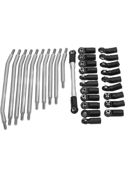 Rc Direksiyon Çubuğu Pas Önleyici Aşınma Direnci Deformasyonu Önler Paslanmaz Çelik Çubuk Bağlantısı Eksenel SCX10 90046 90047 (Yurt Dışından) modelleri