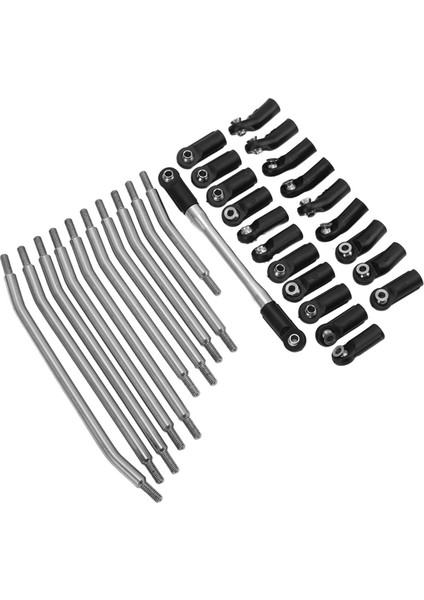 Rc Direksiyon Çubuğu Pas Önleyici Aşınma Direnci Deformasyonu Önler Paslanmaz Çelik Çubuk Bağlantısı Eksenel SCX10 90046 90047 (Yurt Dışından) fırsatları
