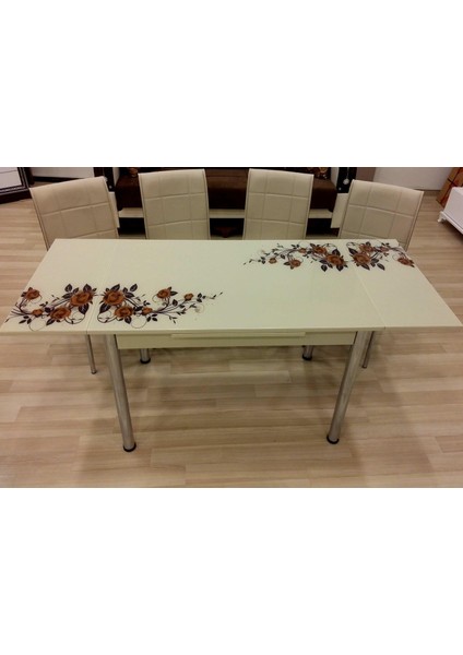 Yandan Açılır Büyüyen Cam Mutfak Masası 70X110CM indirimleri