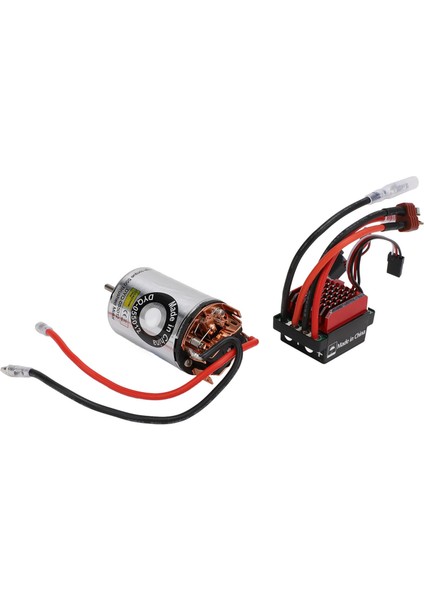 550 Fırçalı Motor Düşük Gürültü Yüksek Burulma Yüksek Anti Parazit Çift Yönlü Rulman 60A Fırçalanmış T Fişi ile Rc Araba Esc SCX10 1/10 Rc Paletli 16T 19000 Rpm (Yurt Dışından) modelleri