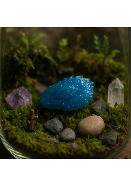El Yapımı Mavi Reçine Dragon (Ejderha) Başı Figür – Dekoratif Masaüstü Obje & Koleksiyon Ürünü fiyatları