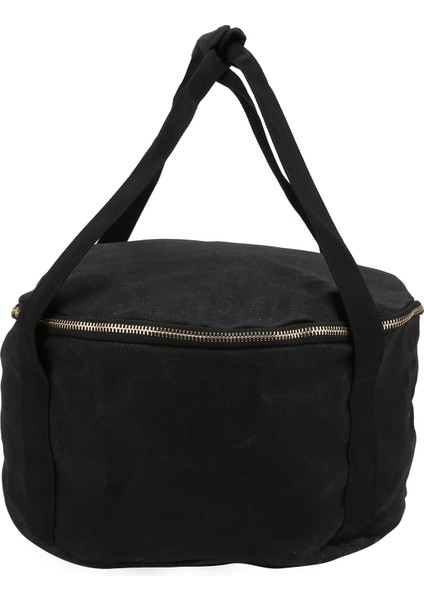 Kamp Tencere Saklama Çantası Seyahat Taşınabilir Toz Geçirmez Dökme Demir Tava Ocak Taşıma Çantası Pikniksiyah (Yurt Dışından)