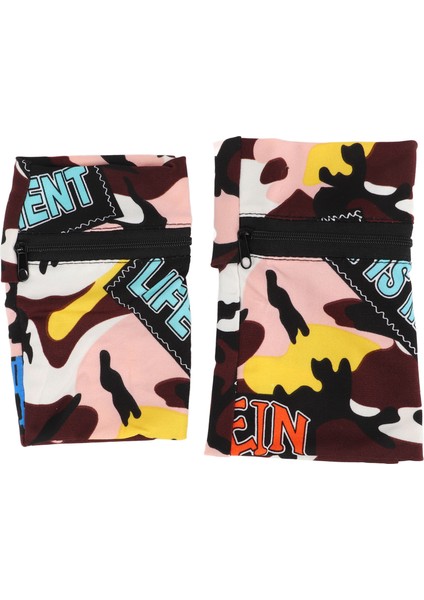 2 Adet Yürüyüş Telefon Kol Bandı Tutucu Kol Çantası Koşu Spor Egzersiz Jogging Kahverengi (Yurt Dışından)