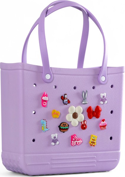 Rahat Taşınabilir Eva Omuz Çantası – Charm Detaylı modelleri