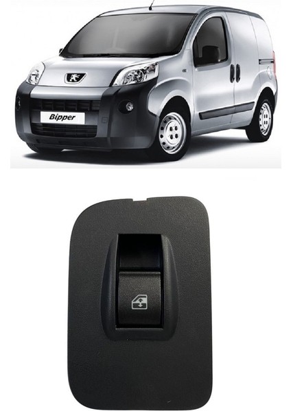 Peugeot Bipper Ön Sağ Cam Açma Düğmesi Tekli Çerçeveli 2008-2019 Uyumlu