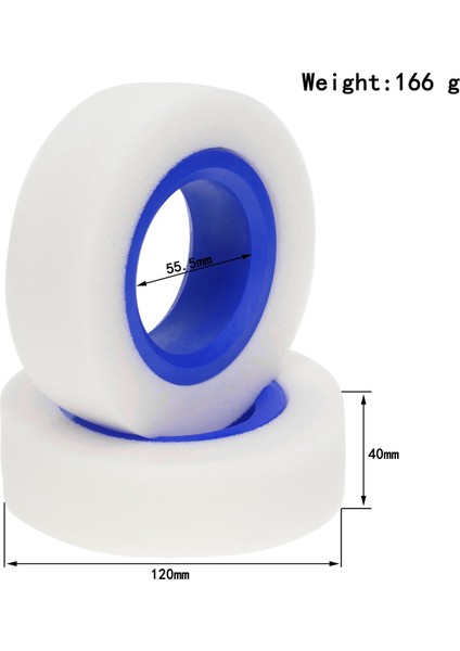 Çift Aşamalı Yumuşak Tpe Köpük 120MM Fit 1.9 " Tekerlek Lastikleri Için Yedek Eksenel SCX10 90046 Trax4 Uzaktan Kumanda Araba (Yurt Dışından) modelleri