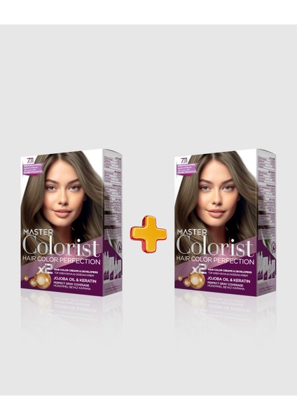 2'li Set Boya 7.11 Yoğun Küllü Kumral