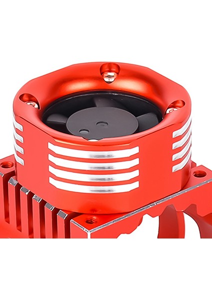 Uzaktan Kumanda Motor Fanı, 1/8 1/10 Ölçekli Uzaktan Kumanda Model Araba Alüminyum Alaşımlı Isı Emici 42MM 4274 Esc Motor Montajı Soğutma Fanı Renkli LED Işık, Kırmızı (Yurt Dışından) fiyatları