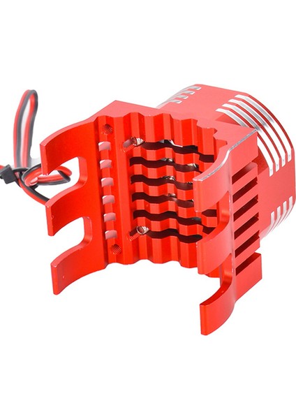 Uzaktan Kumanda Motor Fanı, 1/8 1/10 Ölçekli Uzaktan Kumanda Model Araba Alüminyum Alaşımlı Isı Emici 42MM 4274 Esc Motor Montajı Soğutma Fanı Renkli LED Işık, Kırmızı (Yurt Dışından) indirimleri
