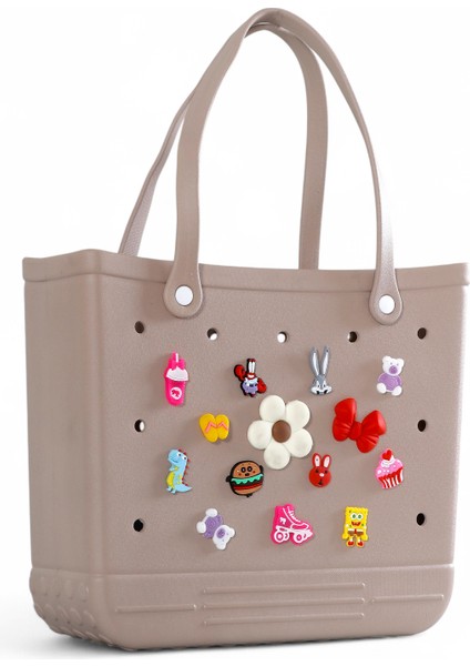 Rahat Taşınabilir Eva Omuz Çantası – Charm Detaylı modelleri