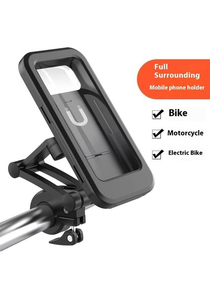 Su Geçirmez Cep Telefonu Tutucu Elektrikli Araç Motosiklet Bisiklet Navigasyon Cep Telefonu Tutucu (Yurt Dışından)