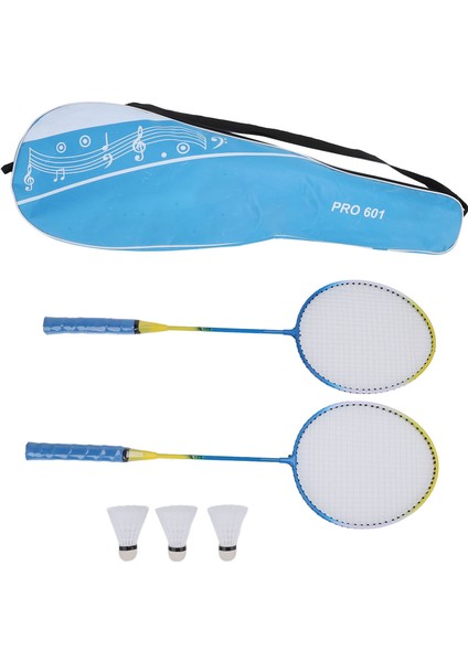 1 Çift Badminton Raketi Seti 3 Naylon Raketle 2 Oyuncu Badminton Seti Taşıma Çantası ile Spor Eğitimi Için Eğlence Mavi (Yurt Dışından)