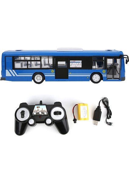 Mavi Uzaktan Kumandalı Otobüs 2.4ghz Elektrikli Simülasyon Ses Işık 1:20 Ölçekli Rc Araba Modeli Toyblue (Yurt Dışından)