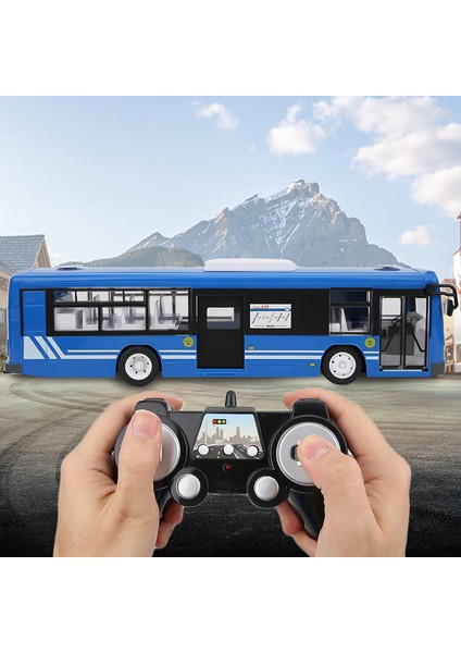 Mavi Uzaktan Kumandalı Otobüs 2.4ghz Elektrikli Simülasyon Ses Işık 1:20 Ölçekli Rc Araba Modeli Toyblue (Yurt Dışından) indirimleri