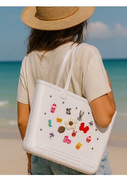 Rahat Taşınabilir Eva Omuz Çantası – Charm Detaylı