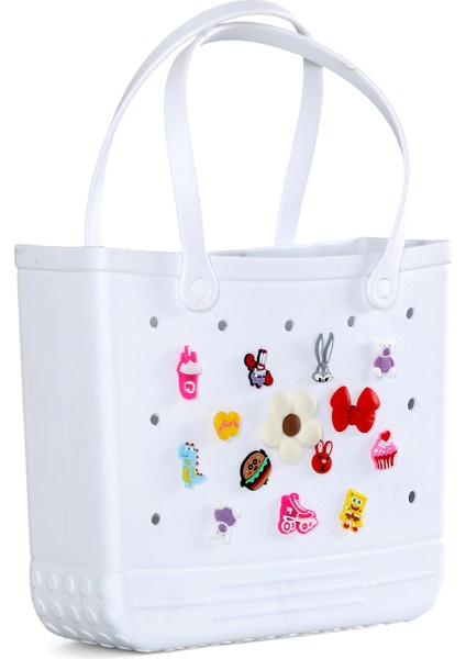 Rahat Taşınabilir Eva Omuz Çantası – Charm Detaylı modelleri