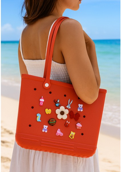 Rahat Taşınabilir Eva Omuz Çantası – Charm Detaylı