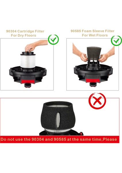 90304 Mağaza Vac Kartuşu Filtresi Için Yedek Filtre Kiti 90350, Çoğu 5 Galon ve Üstüne Islak Kuru Elektrikli Süpürgeye Uyuyor (Yurt Dışından) fırsatları