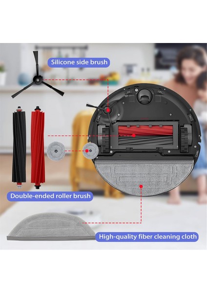 Roborock S8 Maxv Ultra Için Yedek Parçalar - Yan Fırçalar, Ana Fırçalar, Filtreler, Toz Torbaları, Yan Bezler ile Aksesuar Seti (Yurt Dışından) fırsatları