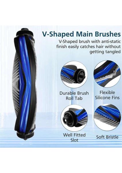 15PCS Roller Yan Fırça Hepa Filtre Toz Torbası Ecovacs Deebot X8 Pro Omni Vakum Süpürge Parçaları (Yurt Dışından) fiyatları