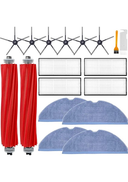 Roborock S7 S7+ S7 Maxv, S7 Maxv Plus T7S T7 Plus T7S Plus Robot Vakum Silindir Fırçası Fırlatma Yan Fırçası Paspas Bezi (Yurt Dışından)