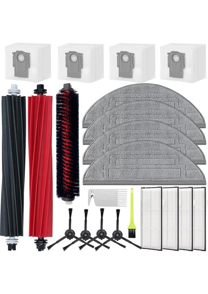 Roborock S8 Pro Ultra Robot Için Vakum Süpürücü Ana Yan Fırça Hepa Filtre Mop Bez Toz Torbaları Aksesuar Yedek Parçalar (Yurt Dışından)