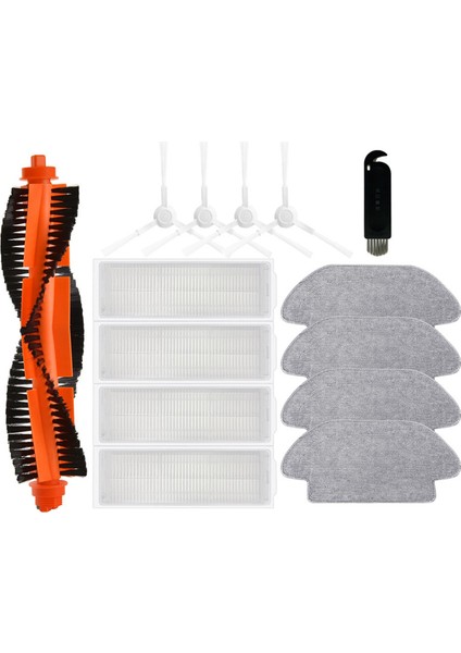 Xiaomi Mijia Robot Vakum Mop 3c B106CN Yedek Parça Aksesuarları Ana Yan Fırça Hepa Filtre Mop Rag Bezi (Yurt Dışından)