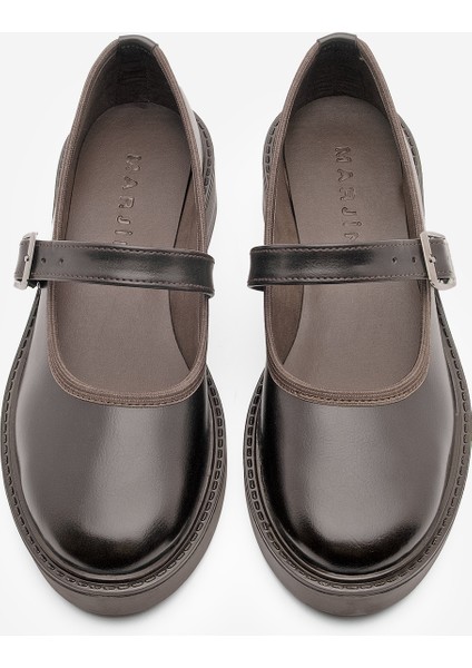 Kadın Loafer Bantlı Günlük Ayakkabı Norgi Kahve