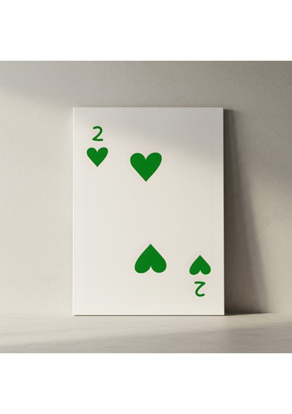 Minimalist Yeşil Kalpler Soyut Sanat Tablosu fiyatları