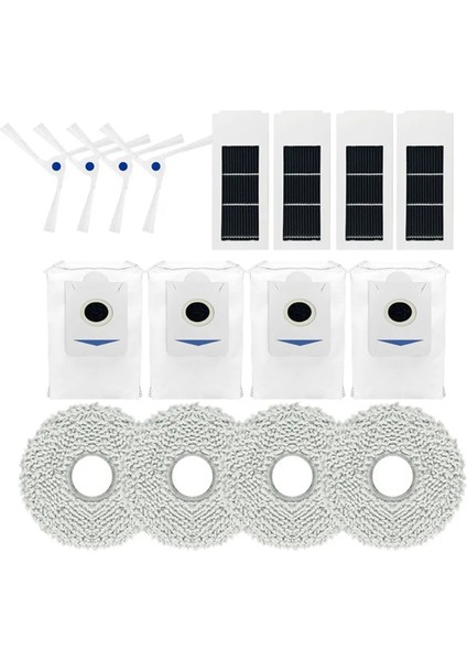 Ecovacs Için Debot X2 / X2 Pro / X2 Omni Robot Vakumları Yan Fırça Hepa Filtre Mop Kumaşları Toz Çanta Yedek Parça (Yurt Dışından)