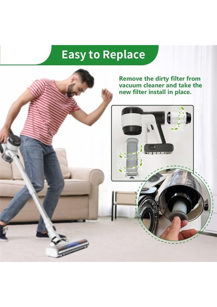 Tineco Pure One S15 Serisi Pure One Air Pet Kablosuz Vakum Süpürücü, Ön ve Post Filtre Için S15 Hepa Değiştirme Filtresi (Yurt Dışından) fiyatları