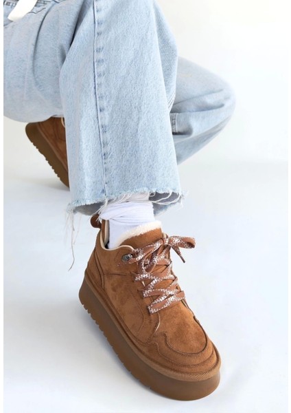 Muden Taba Süet Bağcıklı Bot