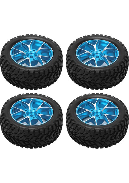 4 Adet Rc Ralli Lastikleri Güçlü Alüminyum Alaşımlı Uzaktan Kumandalı Araba Aksesuarları 1/10 Düz Spor Arabalar Için Mavi (Yurt Dışından) fırsatları
