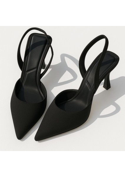 Kadın Kumaş Detaylı Rahat Topuklu Ayakkabı