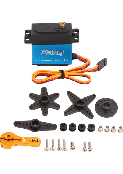 Metal Dişli Servo 25 kg Tam Dijital Su Geçirmez 270 Derece Rotasyon ile 25 T Kol Için Cnc (Yurt Dışından)
