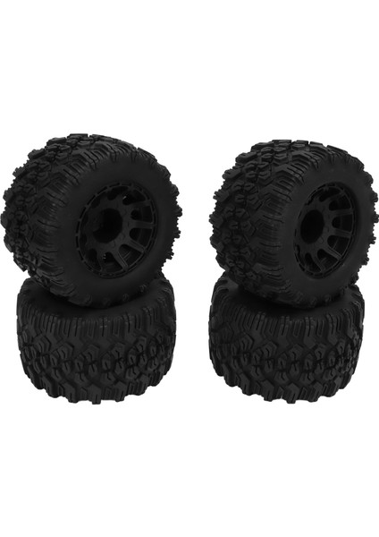 4 Adet Rc Canavar Kamyon Lastikleri Siyah Ka Plastik 12MM Hex Rc Aksesuarları Redcat Hpı Hsp 1/10 (Yurt Dışından)
