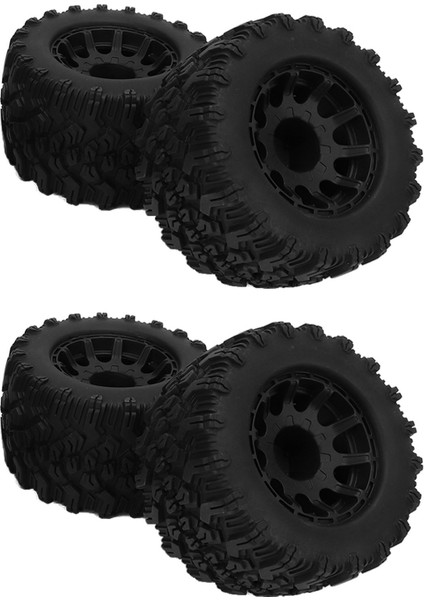 4 Adet Rc Canavar Kamyon Lastikleri Siyah Ka Plastik 12MM Hex Rc Aksesuarları Redcat Hpı Hsp 1/10 (Yurt Dışından) fırsatları