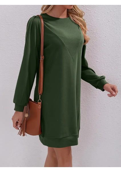 Eyesof Kadın Uzun Kollu Bisiklet Yaka Iki Iplik Elbise fırsatları