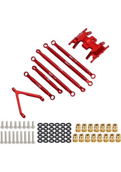Yükseltme Alüminyum Bağlantı Seti Anti Korozyon Pas Geçirmez Süspansiyon Linkler Seti Eksenel SCX24 1/24 Model Rc Araba Kırmızı (Yurt Dışından) fiyatları