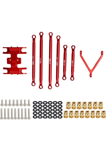 Yükseltme Alüminyum Bağlantı Seti Anti Korozyon Pas Geçirmez Süspansiyon Linkler Seti Eksenel SCX24 1/24 Model Rc Araba Kırmızı (Yurt Dışından) modelleri