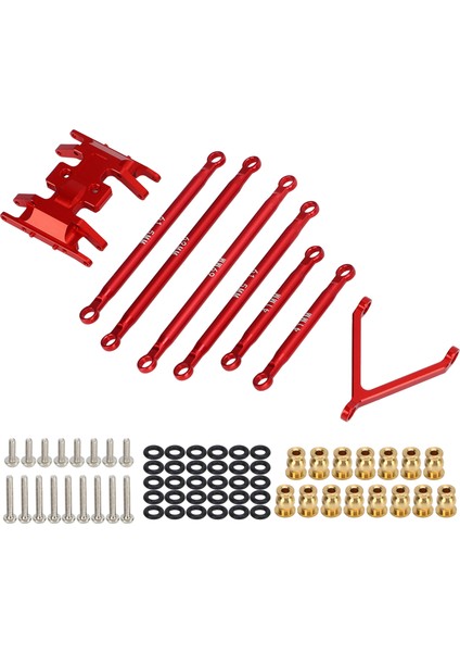 Yükseltme Alüminyum Bağlantı Seti Anti Korozyon Pas Geçirmez Süspansiyon Linkler Seti Eksenel SCX24 1/24 Model Rc Araba Kırmızı (Yurt Dışından) indirimleri