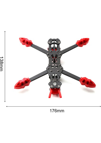 Mark4 5 Inç Karbon Fiber Çerçeve 224MM Dingil Mesafesi 5mm Kol Rc Fpv Yarış Drone Için (Yurt Dışından)