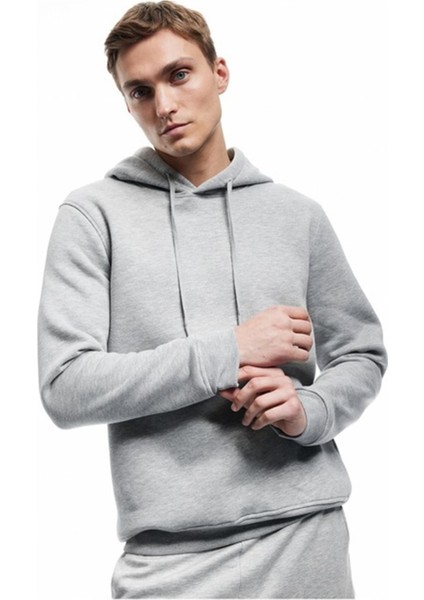 6WAM70015MK 049 Grı Erkek Pamuk Jersey Sweatshırt