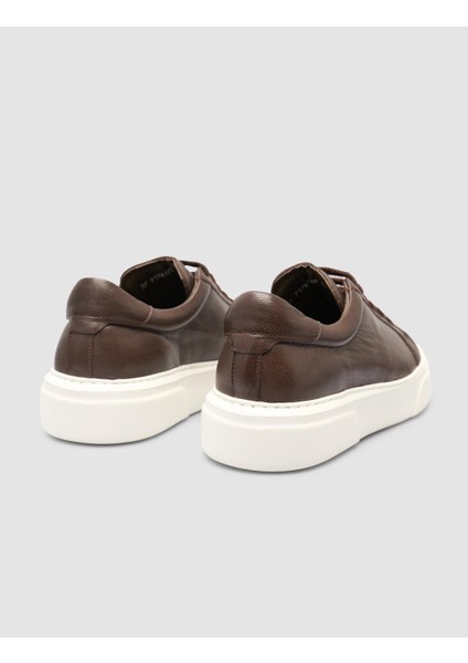 %100 Hakiki Deri Kahverengi Kadın Sneaker modelleri