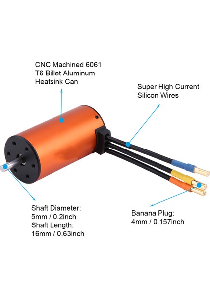 3670 1900KV 4 Kutuplu 5mm Şaft Sensörsüz Motor Aksesuarı 1/8 ve 1/10 Uzaktan Kumandalı Araba Için (Yurt Dışından) fiyatları