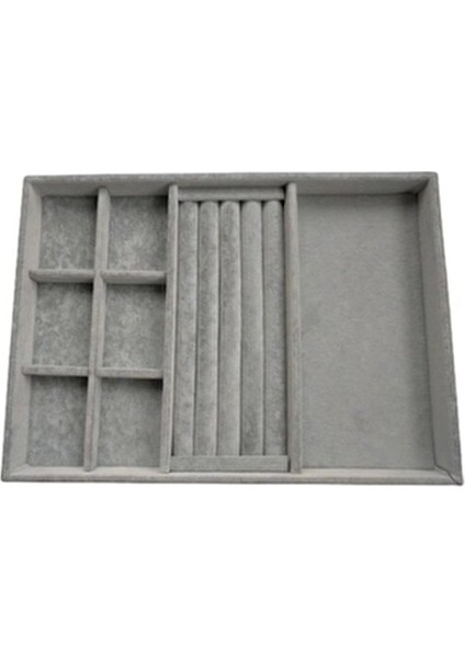 Yerli Yerli Süet Gri Yüzük-Küpe-Bileklik-Kolye Takı Kutusu (Aydındecor) fiyatları