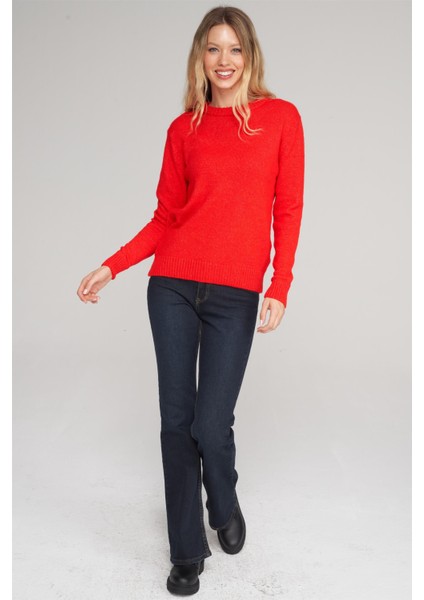 Çetinkaya Fithit 8631 Kadın Bisiklet Yaka Akrilik Triko Kazak Nar Çiçeği fiyatları