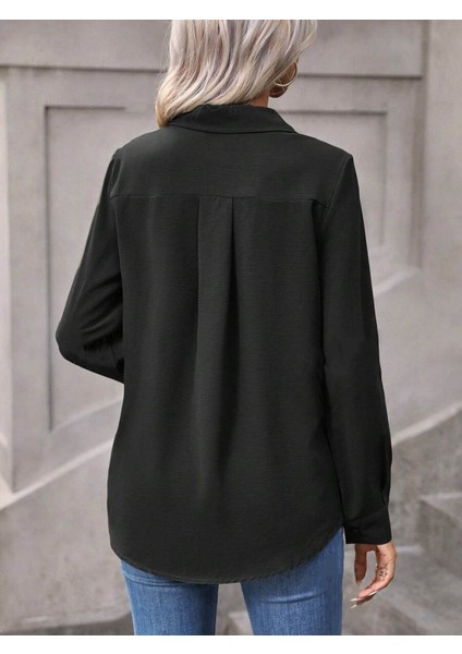 Eyesof Kadın Uzun Kollu Yakalı Önden Düğmeli Aerobin Gömlek indirimleri