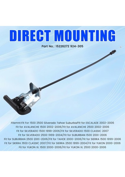 15226272 Araba Acil Durum Park Freni Serbest Bırakma Kablosu (Yurt Dışından) indirimleri